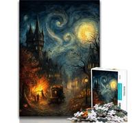 Puzzles de 1000 pièces pour Adultes, Paysage de squelettes d'halloween, Jeu Stimulant, Chaque pièce est Unique - Jeu Familial Stimulant et Amusant 38x52cm