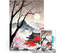 Puzzles de 1000 pièces pour Adultes Paysage de Temple Japonais Jouet éducatif d'apprentissage décoration Murale 38x26cm
