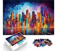 Puzzles de 1000 pièces pour Adultes Paysage Urbain coloré Jouet éducatif intellectuel décompressant Jeu de défi Unique 38x26cm