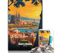 Puzzles de 1000 pièces pour Adultes, Paysage Urbain de Barcelone, Jeu éducatif, Jouet de défi, décoration Murale, Cadeaux d'anniversaire et de Noël Uniques, 38x26cm
