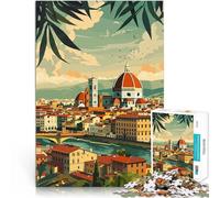 Puzzles de 1000 pièces pour Adultes Paysages de Florence en Italie Jeux éducatifs Jouets DIY Jeu éducatif pour Anniversaire, Noël 26x38cm