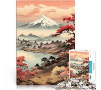 Puzzles de 1000 pièces pour Adultes Paysages Japonais Vintage Défi Difficile pour soulager Le Stress Bon Cadeau 75x50cm