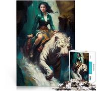 Puzzles de 1000 pièces pour Adultes Peinture à l'huile d'une Princesse Impossible avec des pièces de Formes aléatoires entièrement imbriquées 52x38cm