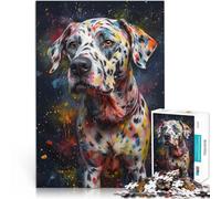 Puzzles de 1000 pièces pour Adultes Peinture dalmate Jouets de Divertissement Familial Convient pour la décoration de Bureau 38x26cm