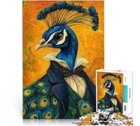 Puzzles de 1000 pièces pour Adultes Peinture de Gentilhomme Paon Coupe de précision est idéal comme Cadeau pour Toute la Famille 50x70cm
