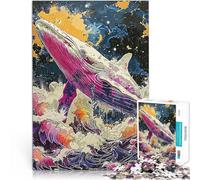 Puzzles de 1000 pièces pour Adultes Peinture océanique de Baleine Apprentissage éducatif est idéal comme Cadeau pour Toute la Famille 50x70cm