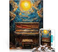 Puzzles de 1000 pièces pour Adultes Peinture spirituelle pour Piano Soulagement du Stress Cadeau pour Les Anniversaires 38x26cm