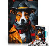 Puzzles de 1000 pièces pour Adultes Petit Chien Gentleman Jouets Jeux éducatifs Soulagement du Stress Une œuvre d'art 50x70cm