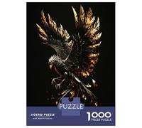 Puzzles De 1000 Pièces pour Adultes Phoenix Black Gold Puzzle Jeux De Famille Difficile Difficile Cadeaux Uniques pour Anniversaire Et Noël 38x26cm/1000pcs