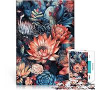 Puzzles de 1000 pièces pour Adultes Plantes succulentes et Cactus Soulagement du Stress Convient pour la décoration de Bureau 50x70cm