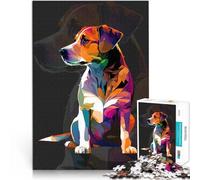 Puzzles de 1000 pièces pour Adultes Pop Art canin Entraînez Votre Cerveau et Vos Mains avec Affiche et Feuille de Questions correspondantes 52x38cm