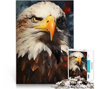 Puzzles de 1000 pièces pour Adultes Portrait d'aigle à tête Blanche Analyse et logique Convient pour la décoration de Bureau 52x38cm