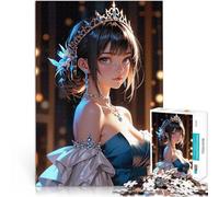 Puzzles de 1000 pièces pour Adultes Portrait de Princesse animée Jouets Jeux éducatifs Soulagement du Stress Super Cadeau 38x26cm