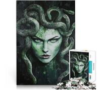 Puzzles de 1000 pièces pour Adultes Portrait en mosaïque de Méduse Fabriqué en Carton Convient aux 14 Ans et Plus Coupe de précision Cadeau pour Les Anniversaires。Taille:26x38cm/10.24x14.96pouce