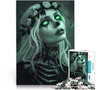 Puzzles de 1000 pièces pour Adultes Princesse Zombie Vert Fluo Entraînez Votre Cerveau et Vos Mains Super Cadeau 52x38cm