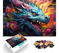 Puzzles de 1000 pièces pour Adultes Puzzle coloré de Dragon Idées Cadeaux de Puzzle Difficiles 14,96 po x 20,47 po pour Adolescents de 14 Ans et Plus