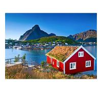 Puzzles de 1000 pièces pour adultes - Puzzle de 1000 pièces - Jeu stimulant pour l'ensemble pour les femmes, cadeaux pour hommes, thème : îles Lofoten de Norvège
