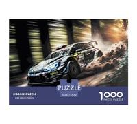Puzzles de 1000 pièces pour Adultes, Puzzle de Course de Voitures de Rallye forestier, Ensembles de Puzzles pour Famille, Puzzles en Bois, défi cérébral, 1000 pièces (75x50 cm)
