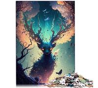 Puzzles de 1000 pièces pour Adultes Puzzle en Carton cerf Puzzles pour Adultes Cadeaux 10,27 x 14,96 Pouces Puzzles pour Adultes et Enfants