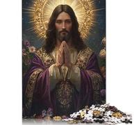 Puzzles de 1000 pièces pour adultes, puzzles artistiques chrétiens de Jésus, puzzles de 1000 pièces en carton, puzzles relaxants, jeux de puzzle de 1000 pièces (38 x 26 cm)