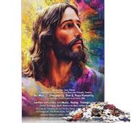 Puzzles de 1000 pièces pour adultes | Puzzles artistiques chrétiens de Jésus | Puzzles de 1000 pièces, jeux éducatifs, décoration intérieure, puzzles de 1000 pièces (38x26 cm)