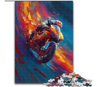 Puzzles de 1000 pièces pour Adultes Puzzles de Course de Moto Cool pour Adultes Taille 26x38cm Cadeau Parfait pour la fête des mères, Les Anniversaires, Noël