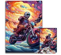Puzzles de 1000 pièces pour Adultes, Puzzles de Moto colorés, Jeu de réflexion pour Adolescents, pour Les fêtes, 50x75cm / 19,68x29,52 Pouces