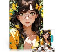 Puzzles de 1000 pièces pour Adultes Regard doré au Milieu des Fleurs ensoleillées Casse-tête Œuvre d'art 75x50cm