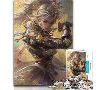 Puzzles de 1000 pièces pour Adultes représentant Une guerrière Ninja Japonaise Stimulez Votre Cerveau Jouets addictifs pour cultiver la Patience Convient aux Couples 38x26cm