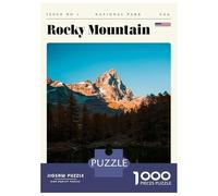 Puzzles De 1000 Pièces pour Adultes Rocky Mountain National Park Travel Art Puzzle pour Adolescents Découpe De Précision Interaction Parent-Enfant Cadeaux Anti-Stress 70x50cm/1000pcs