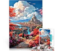 Puzzles de 1000 pièces pour Adultes Rome et la basilique Saint-Pierre Casse-tête Activités Amusantes à la Maison, Cadeaux d'anniversaire, Cadeaux de Voyage, 75x50cm