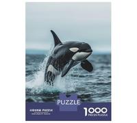 Puzzles De 1000 Pièces pour Adultes Royal Orca Whale Killer Puzzle pour Adolescents Découpe De Précision Interaction Parent-Enfant Cadeaux Anti-Stress 38x26cm/1000pcs