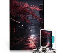Puzzles de 1000 pièces pour Adultes Ruelle Sombre du Village Japonais Jeu Pratique Décoration Murale, Cadeaux Uniques pour Anniversaire et Noël 75x50cm