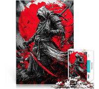 Puzzles de 1000 pièces pour Adultes samouraï Assassin Japonais Fait de Bois pour et à partir de 14 Ans et Plus Jeu Familial pour et Une œuvre d'art。Taille：50x75cm/19.68x29.52pouce