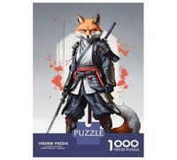 Puzzles De 1000 Pièces pour Adultes Samurai Fox Puzzle pour Adultes, Jouet Anti-Stress, Difficile, Très Difficile Et Stimulant 52x38cm/1000pcs
