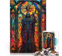 Puzzles de 1000 pièces pour Adultes Sentinelle du vitrail Défi Difficile pour soulager Le Stress Bon Cadeau 38x26cm