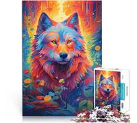 Puzzles de 1000 pièces pour Adultes Série Wolf Art Style 12 Séjour Anti-Stress pour Tuer Le Temps Œuvre d'art 52x38cm