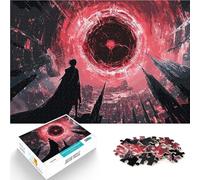 Puzzles de 1000 pièces pour Adultes Silhouette dans Le Ciel Rouge Apprentissage éducatif Liste de souhaits avec Le Père Noël 75x50cm