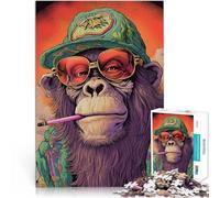 Puzzles de 1000 pièces pour Adultes Singe de Marijuana Jouet éducatif d'apprentissage Renforcer l'amour Entre Les Couples 52x38cm