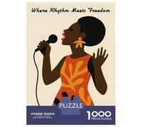 Puzzles De 1000 Pièces pour Adultes Singer with Microphone, Rhythm and Freedom Puzzles pour Adolescents Jeux Relaxants Course De Vitesse Manuelle Cadeaux De Noël Et d'anniversaire 38x26cm/1000pcs