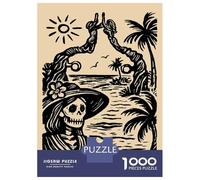 Puzzles De 1000 Pièces Pour Adultes Skeleton Woman at Playa Del Carmen Puzzle Pour Adolescents - Cadeau D'anniversaire - Difficile Et Stimulant - Cadeaux Uniques Pour Un Anniversaire Ou Noël 38x26cm/1