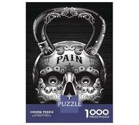 Puzzles De 1000 Pièces pour Adultes Skull Kettlebell Puzzle pour Adultes, Jouet Anti-Stress, Difficile, Très Difficile Et Stimulant 52x38cm/1000pcs