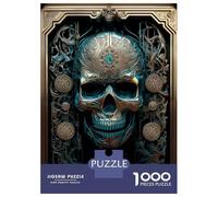 Puzzles De 1000 Pièces pour Adultes Skull Machine Gold III Puzzle Jeux De Famille Difficile Difficile Cadeaux Uniques pour Anniversaire Et Noël 52x38cm/1000pcs