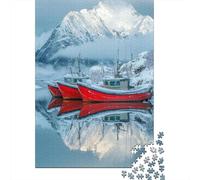 Puzzles De 1000 Pièces pour Adultes Snow-Covered Mountain Reflections Les Puzzles pour Adultes Améliorent La Mémoire Et Stimulent Le Cerveau. Idées Cadeaux pour Les Amis Et La Famille 70x50cm/1000pcs