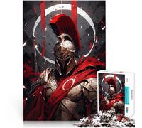 Puzzles de 1000 pièces pour Adultes Soldat Guerrier Spartiate Jouets de Jeu pour Cadeau Familial Décoration Parfaite 38x26cm