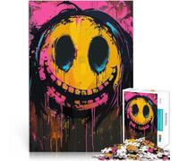 Puzzles de 1000 pièces pour Adultes Sourire coloré et Visage Fou pour s'amuser en Famille Améliorer la mémoire 38x52cm