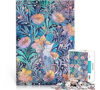Puzzles de 1000 pièces pour Adultes Sphynx et Saule en Fleurs Compétition de Vitesse Manuelle Œuvre d'art 52x38cm