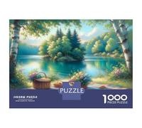 Puzzles De 1000 Pièces pour Adultes Summer Picnic by The Lake Puzzle pour Adultes Jeu Pratique, Analyse Et Logique Jeu Stimulant Cadeaux 70x50cm/1000pcs