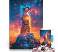 Puzzles de 1000 pièces pour Adultes Suricate Cosmique Jouets éducatifs d'apprentissage Cadeau d'anniversaire, Cadeaux, décoration Murale 38x26cm