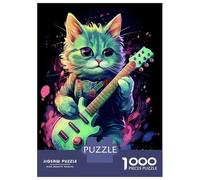 Puzzles De 1000 Pièces pour Adultes The Asheera Cat Puzzle Jeu Familial Décoration Murale Cadeaux Uniques pour Anniversaire Et Noël 52x38cm/1000pcs